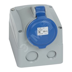 Розетка накладная - 32А - 2К+З - 230 В - IP 44 - Legrand Euro