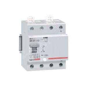 Выключатель дифференциального тока (УЗО) LR 4П 25A 300MA -AC (602152) - Legrand