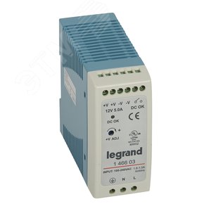 Источник питания импульсный 1 фаза 12В 60Вт 5A (146603) - Legrand