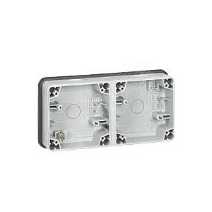 Коробка двухпостовая составная, цвет серый (090493)