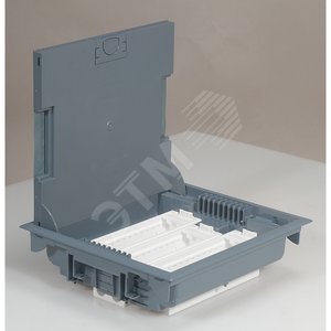 Коробка напольная с крышкой для коврового покрытия 18 модуля серая (89611) - Legrand