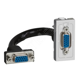 Mosaic роз. HD15 1м алюм.+шнур | 079377 | Legrand - Legrand