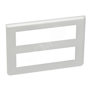 Рамка пластиковая Mosaic 2х8 модулей Алюминий | 079337 | Legrand
