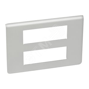 Рамка пластиковая Mosaic 2х6 модулей алюминий (79336)