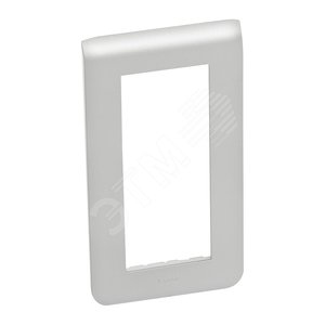 Рамка пластиковая вертикальная Mosaic 5 модулей алюминий (79325)