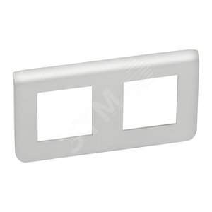 Mosaic-New Рамка 2х2 модуля горизонтальная алюминий пластик (079304)