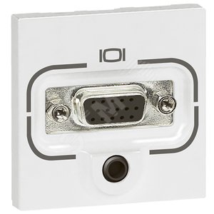 Mosaic Розетка HD15 +jack 3.5 2 модуля (078774) - Legrand