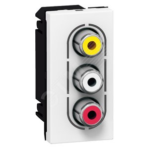 Розетка аудио стерео видео 3 RCA (078754) - Legrand