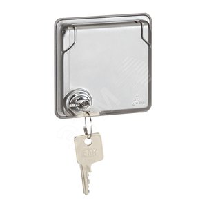 Розетка с заземлением 2К+З зажим замковый немецкий стандарт 16А (077837)