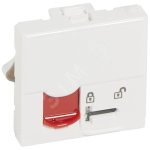 Mosaic Розетка RJ45 UTP кат.5е безопасная (076597) - Legrand