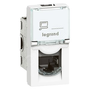 Mosaic-New Розетка компьютерная RJ45 1 модуль категория 5e FTP - Legrand Euro