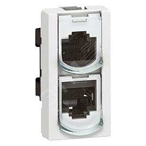 Розетка RJ 45 с разветвителем - Программа Mosaic - Ethernet/Ethernet - FTP - 9 контактов - 1 модуль - LCS? | 076539 | Legrand