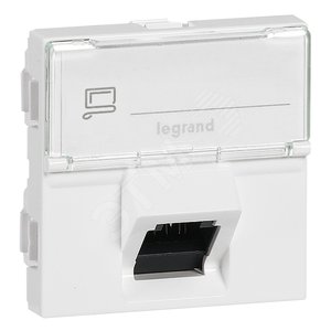 MOSAIC RJ45 STP кат6a 45° бел - Legrand