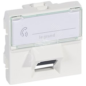 MOSAIC Розетка компьютерная RJ45 FTP категория 6 2 модуля 45град. - Legrand Euro