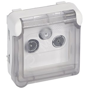 Plexo Artic Розетка TV-FM-SAT белая (070724)