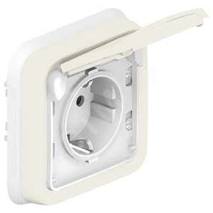 Plexo Розетка с заземлением IP55 винтовой зажим белая (69869) - Legrand