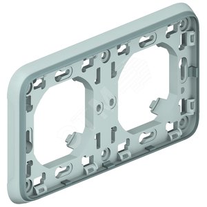 Plexo Серая Рамка 2-ая горизонтальная с суппортом для внутреннего монтажа IP55 | 069683 | Legrand - Legrand