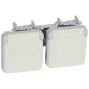 Plexo Розетка 2К+З SCHUKO белая 2п вертикальная (069643) - Legrand