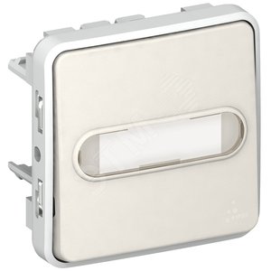 Plexo Кнопка 10A НО с подсветкой с этикеткой (069633) - Legrand