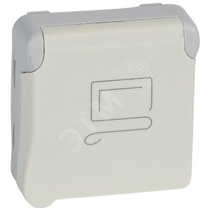 Plexo Розетка 2К+З SCHUKO винтовая клемма с блоком (069623) - Legrand