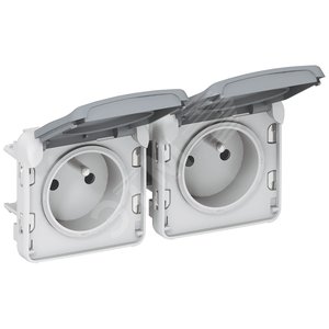 Plexo Розетка 2К+З SCHUKO 2п горизонтальная (069562)