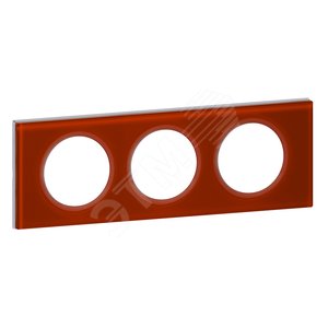 Рамка, трехпостовая, смальта кармин (069473)