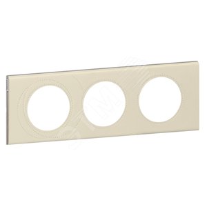 Рамка, трехпостовая, кожа макиато (069433)