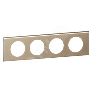 Рамка, четырехпостовая, никель велюр (069114)