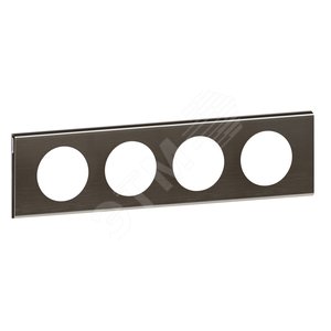 Рамка, четырехпостовая, черный никель (069034)