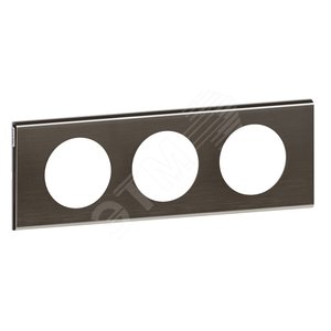 Рамка, трехпостовая, черный никель (069033)