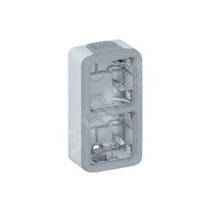 Plexo Коробка переходная 2п вертикальная серая (069661) - Legrand
