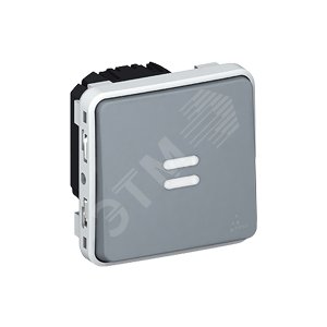 Plexo Таймер с индикатором 250В серый (069504) - Legrand