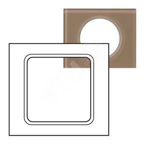 Рамка, 2х2 поста, смальта мокка