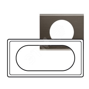 Рамка, 4/5 модулей, черный никель