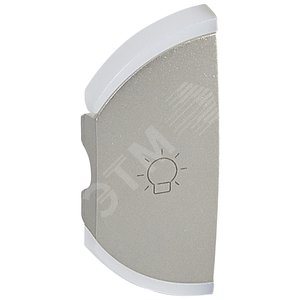 Celiane Панель лицевая освещение двухклавишная правая титан (068449)