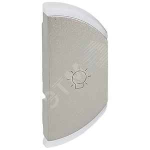 Celiane Панель лицевая освещение двухклавишная левая SCS титан (068448)