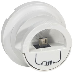 Панель лицевая розетки-зарядки USB с подставкой для смартфона Celiane белый (68210) - Legrand