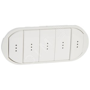 Клавиша 5шт для выключателя белая (068020)