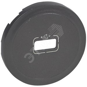 Celiane Лицевая панель розетки USB 067352/72 графит (067950)