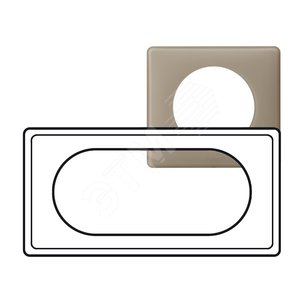 Рамка, 4/5 модулей, грэй перкаль (066725)