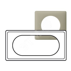 Рамка, 4/5 модулей, грин перкаль