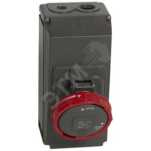 Розетка на поверхность IP67 4K+З 400v 63А Hypra (059438)