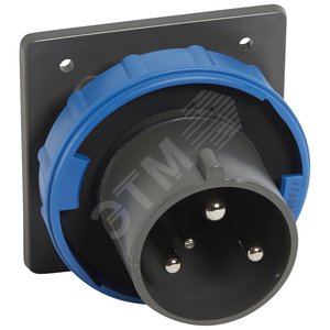 Встраиваемая вилка Hypra - IP 66/67-55 - 2К+3 - 63 А - пластик | 059376 | Legrand - Legrand