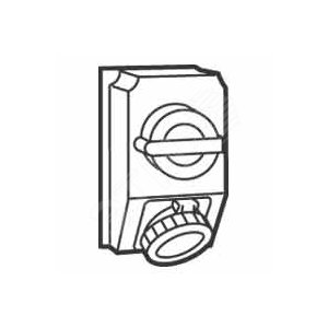 Розетка переносная IP67 2К+З 230v 32А Hypra (059263)