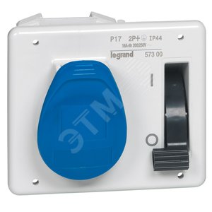 Розетка встраиваемая с блокировкой 16А 2К+З 230В IP44 (057300) - Legrand