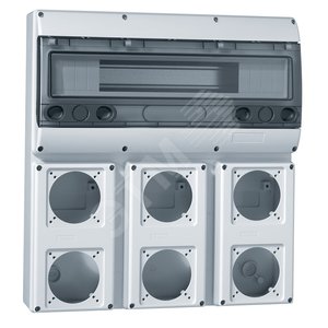 P17 Осн.щит.18мод.+3лиц.пан.6роз.16А 220х125 IP66 | 057709 | Legrand - Legrand