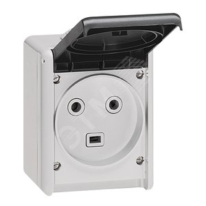 PLEXO Розетка с заземлением 32А IP44 (055872) - Legrand