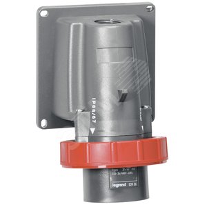 Встраиваемая вилка Hypra - IP 66/67-55 - 3К+3 - 440 В - 32 А - пластик | 052936 | Legrand - Legrand