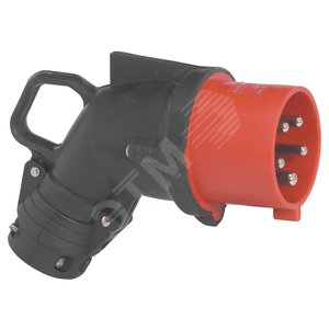Угловая вилка Hypra - IP 44 - 3К+Н+З - 32 А - резина | 052854 | Legrand - Legrand