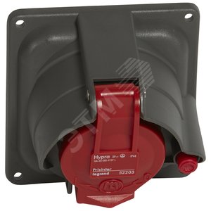 Розетка встраиваемая IP44 3К+З 400v 16А HypraPr (052203)